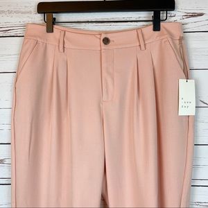 a new day Pink Mid Rise Strait Leg Pleated Trouser